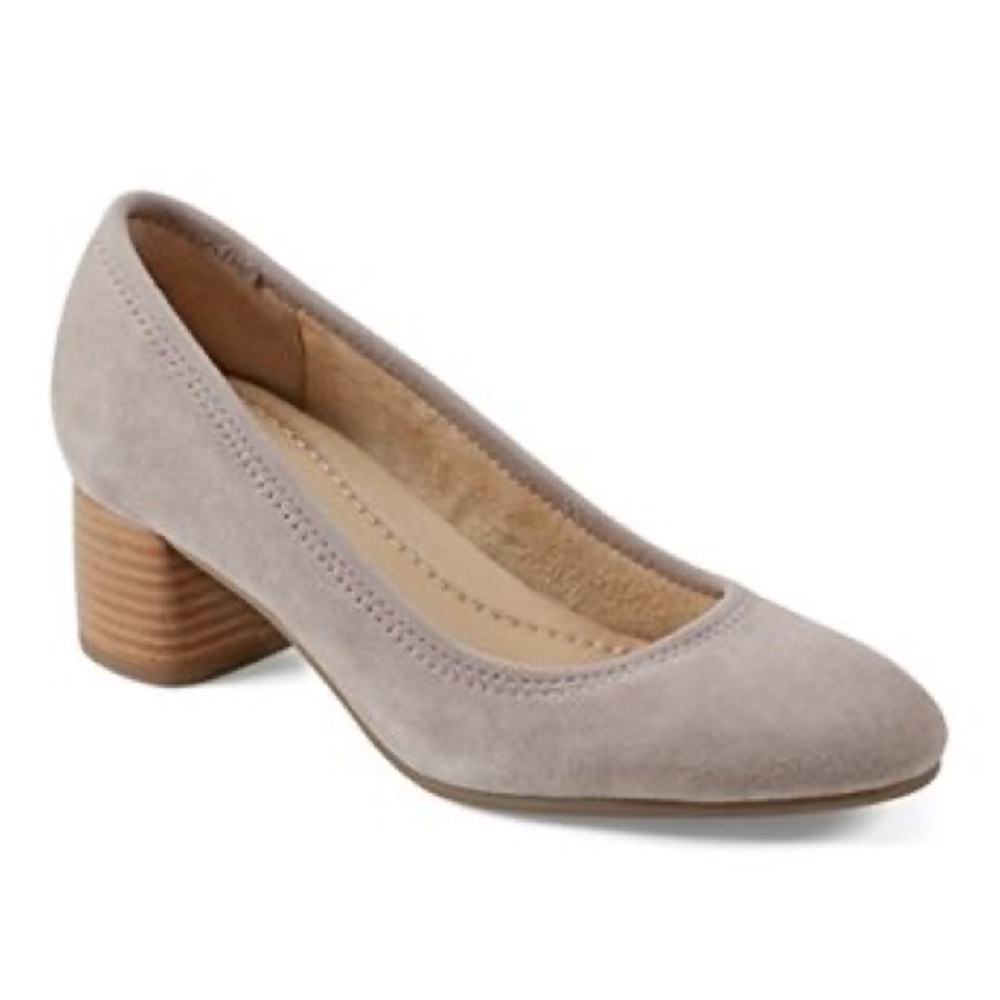 Earth Etrellia Block Heel Suede Ballet Pumps • New